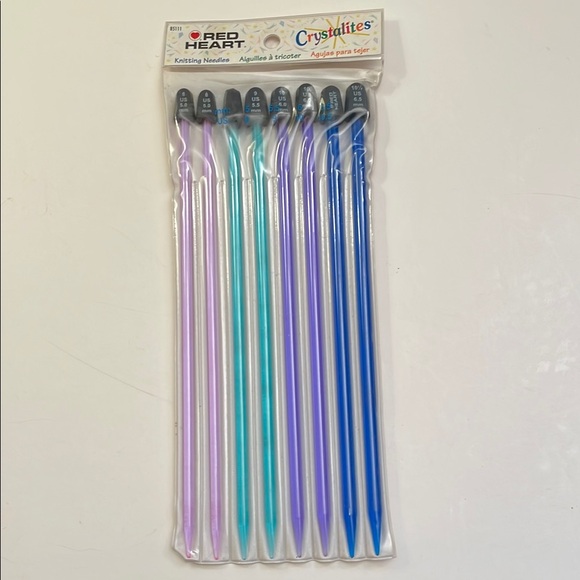 Red Heart Crystalites Knitting Needles - Assorted Colors - Picture 1 of 3